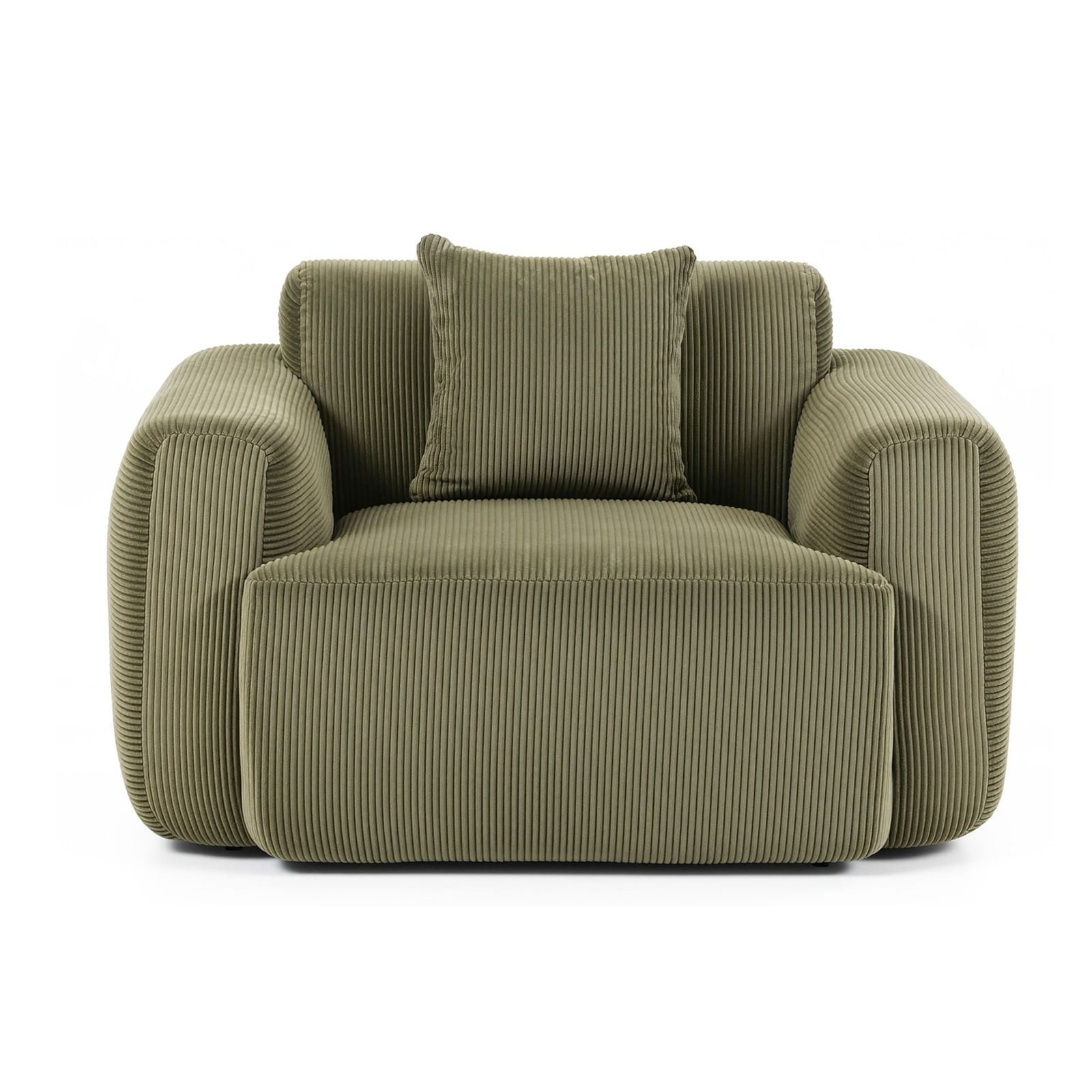 Corduroy Armchair No Assembly Cushion Green | Simpledeals