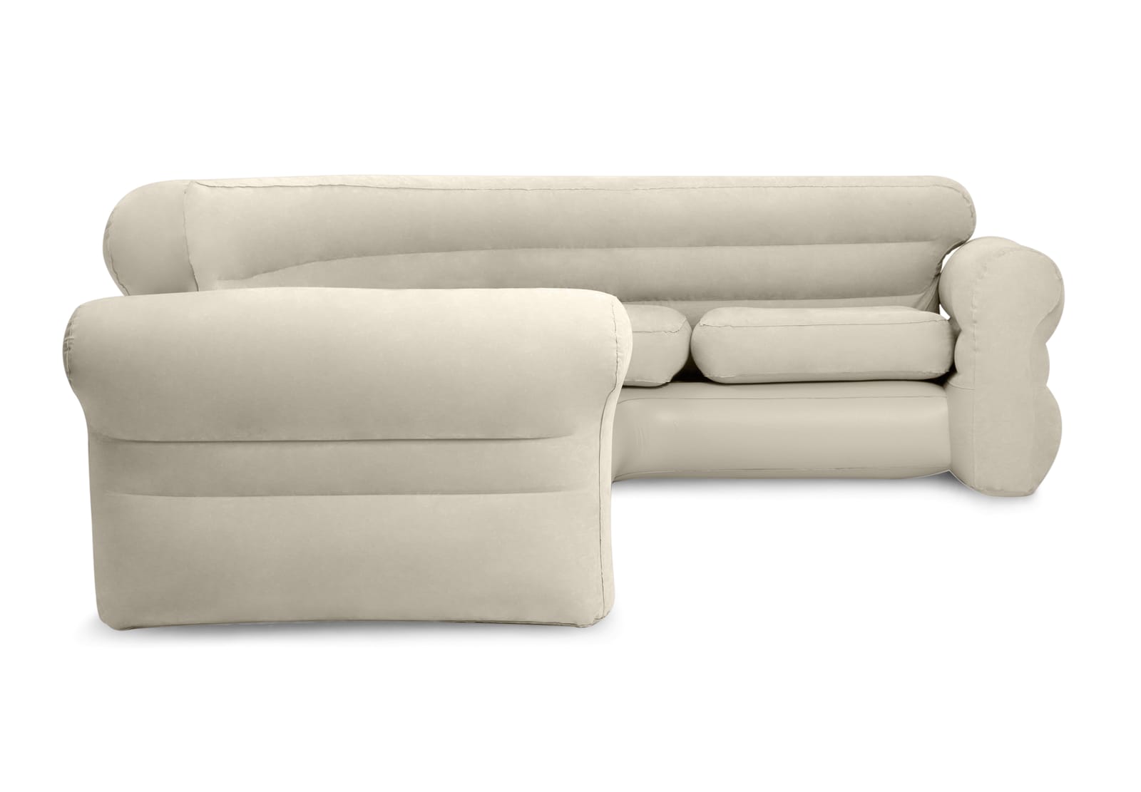 Inflatable Corner Sofa Beige 248x198x74cm