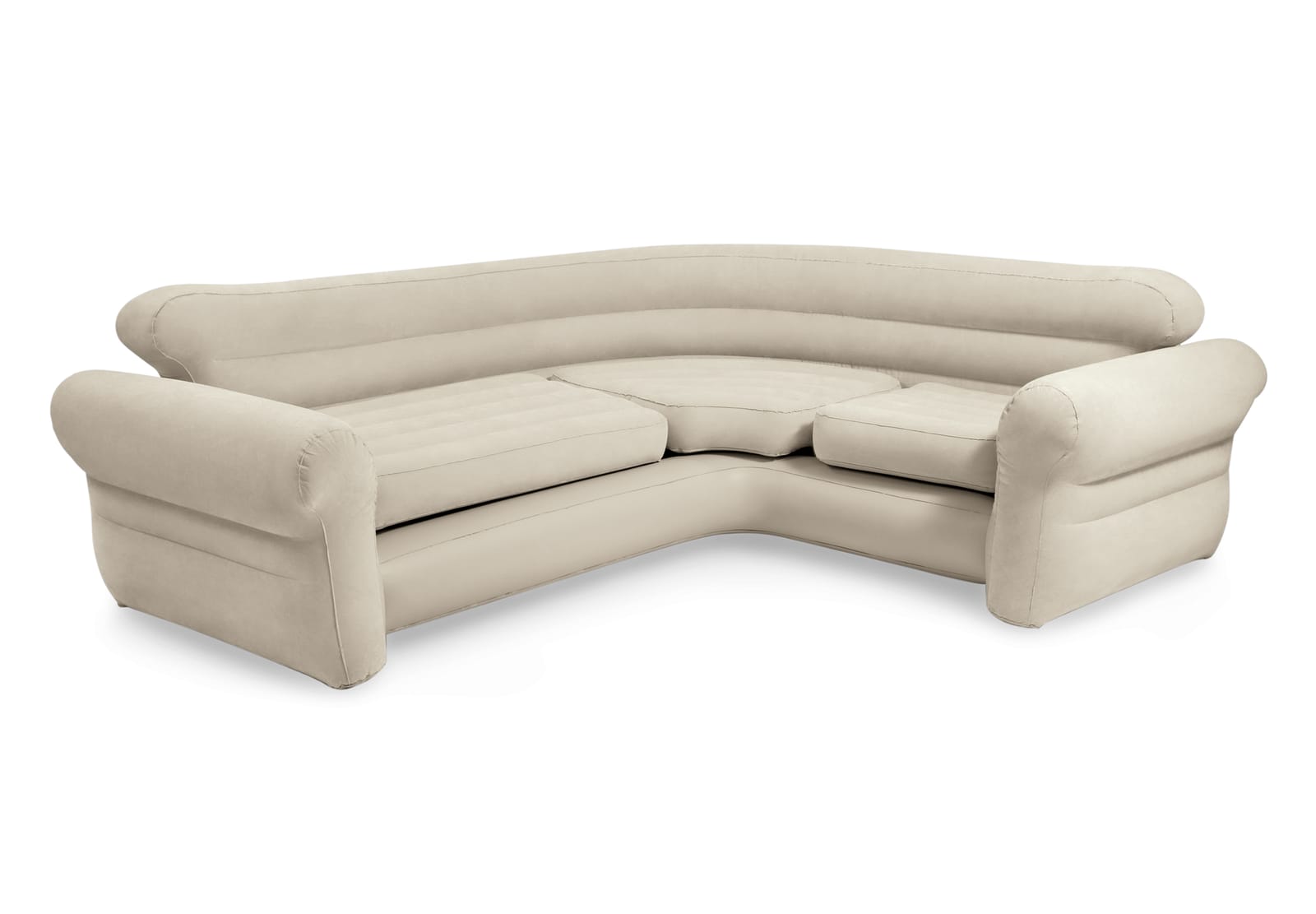 Inflatable Corner Sofa Beige 248x198x74cm