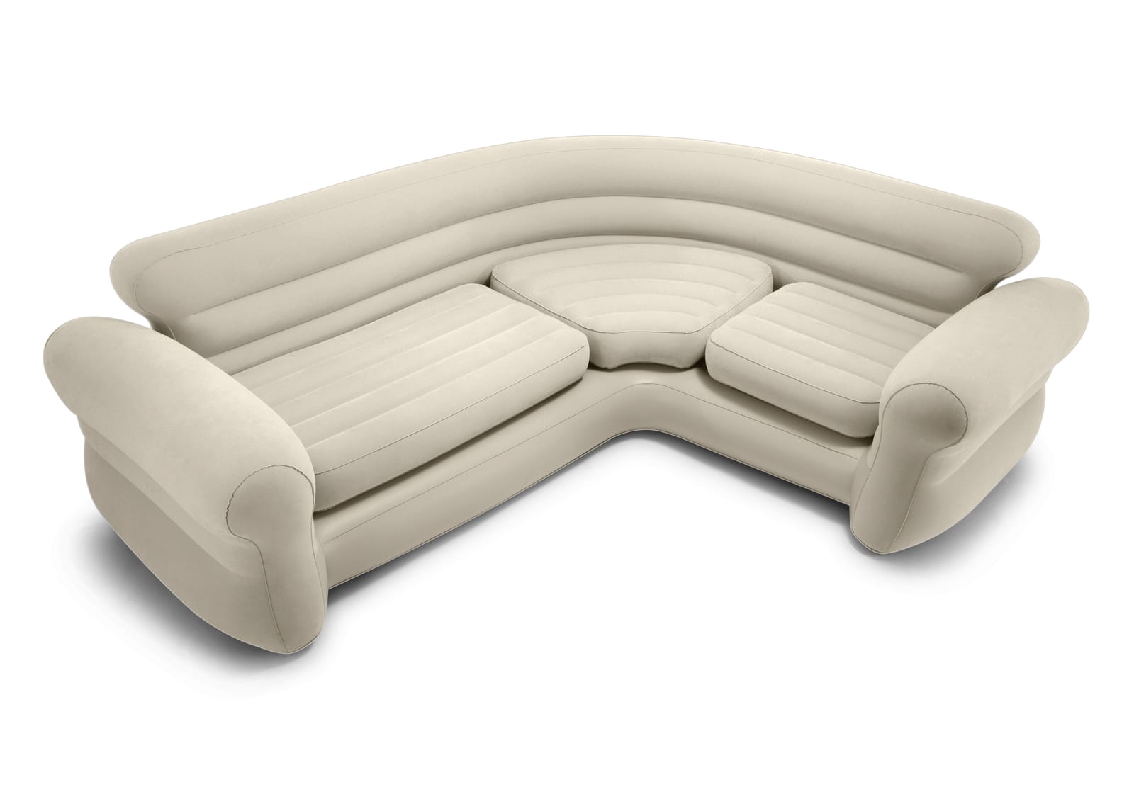 Inflatable Corner Sofa Beige 248x198x74cm