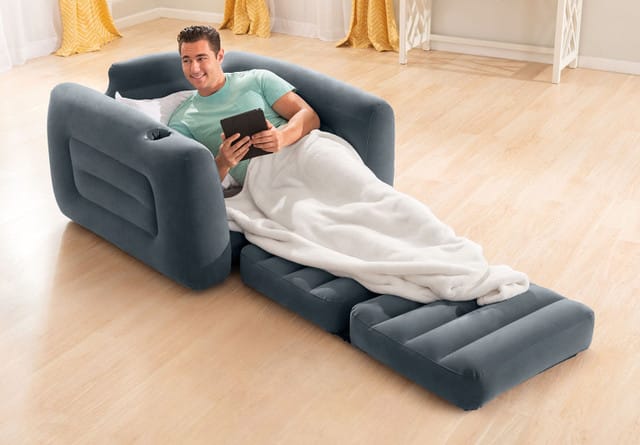 Sofa Bed Charcoal Velvety 36x40x15cm