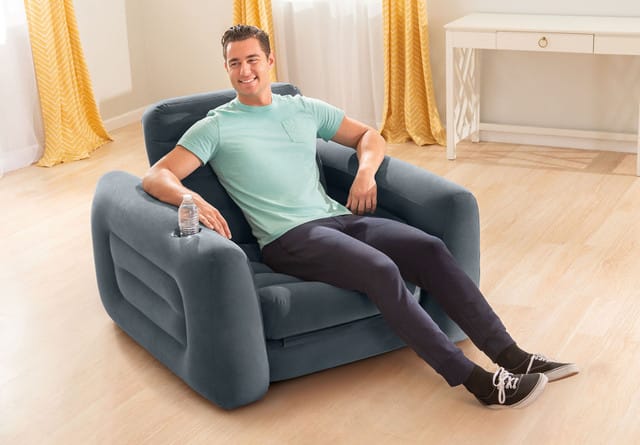Sofa Bed Charcoal Velvety 36x40x15cm