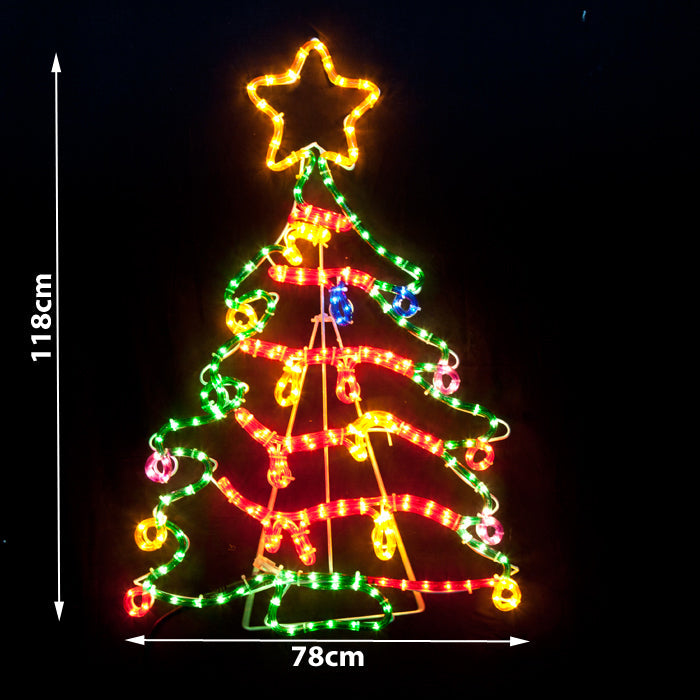 118Cm - Christmas Tree Motif Rope Light Large 118cm Height
