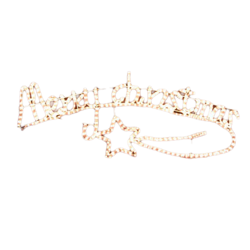 Outdoor Decorations & Lights - Animated Merry Christmas Motif Rope Light W/ Controller