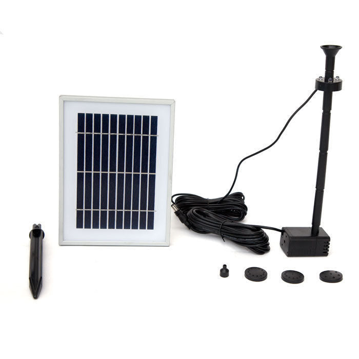 6V 200LPH Solar Pump with Battery Backup Panel for Small Pond Fountain Feature | Fountain & Ponds Accessories