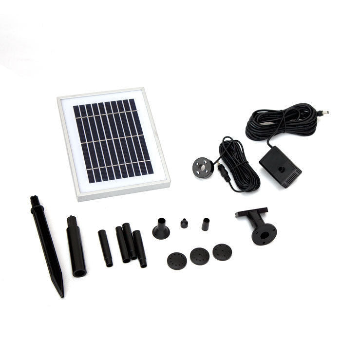 6V 200LPH Solar Pump with Battery Backup Panel for Small Pond Fountain Feature, Fountain & Ponds Accessories