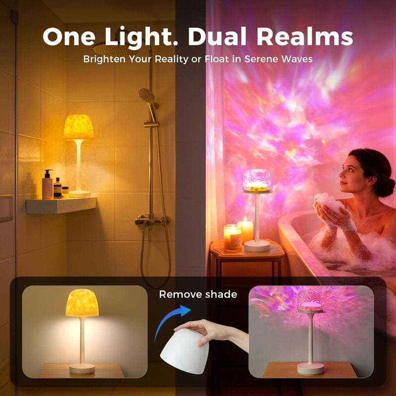 Waterproof Table Lamp Ocean Projector