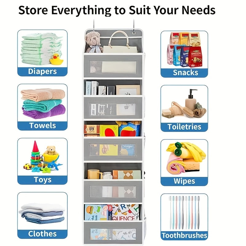 Over Door Storage Organizer Grey
