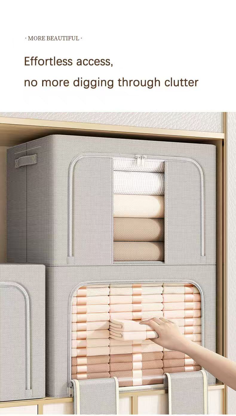 Fabric Storage Box Ash Grey