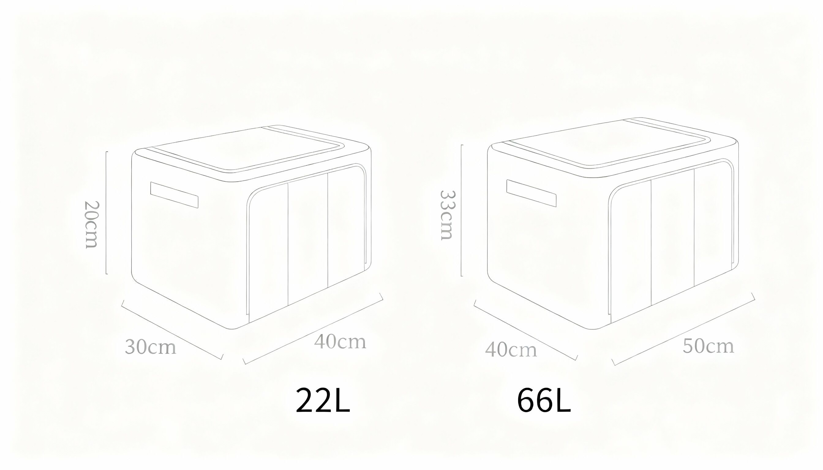 Fabric Storage Box Ash Grey
