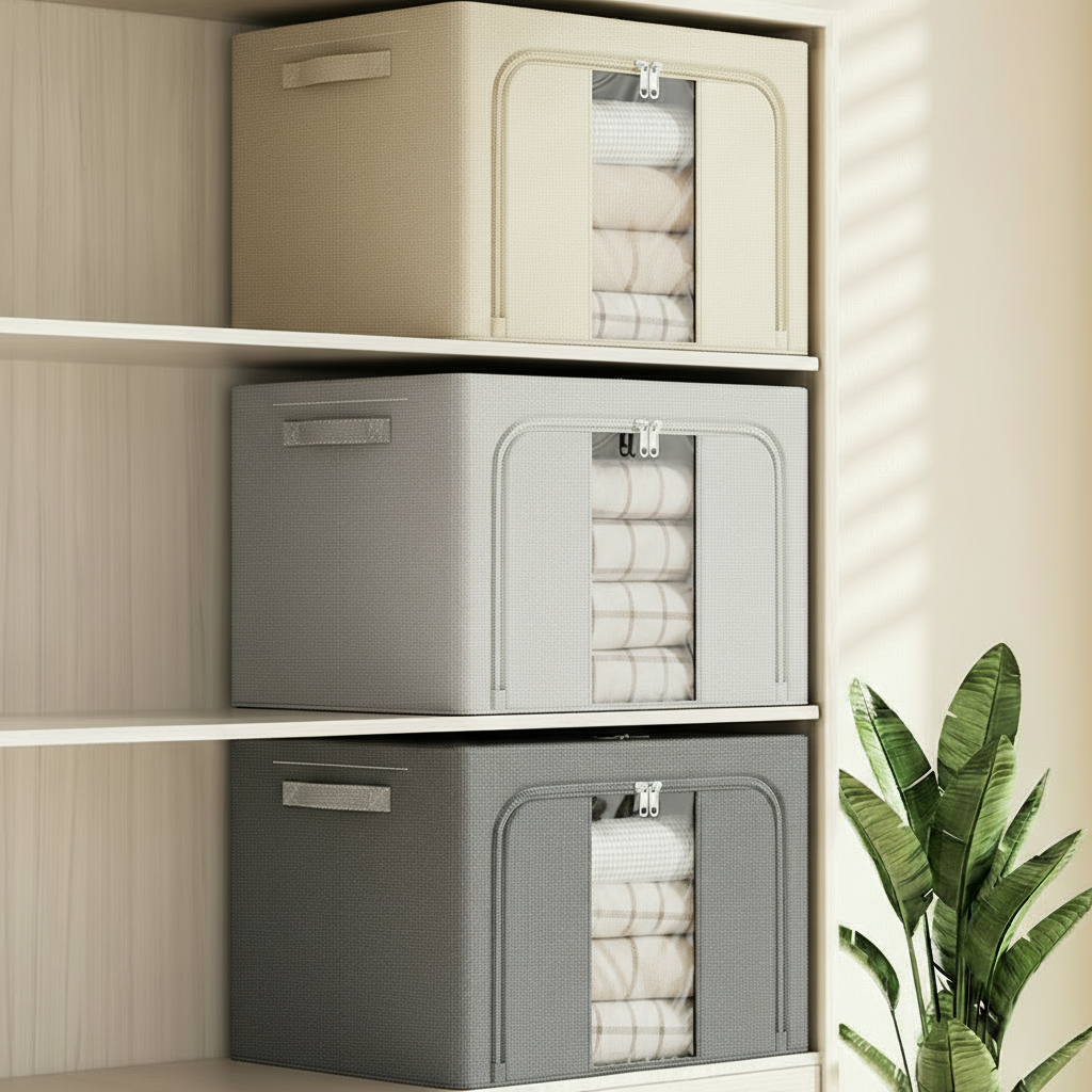 Fabric Storage Box Dark Grey