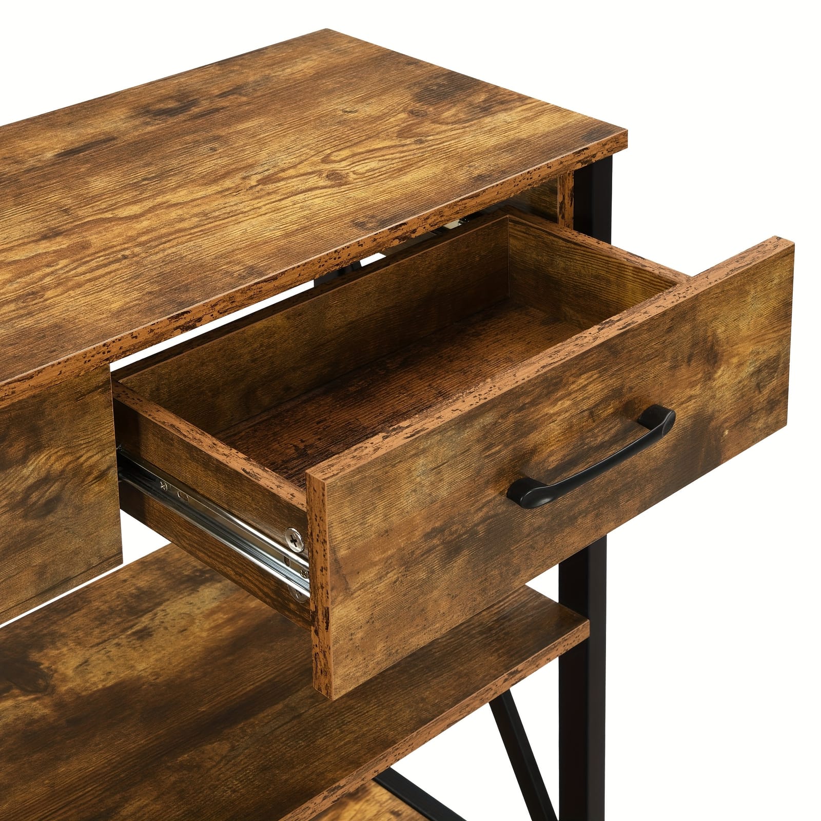 Industrial Console Table With Drawers