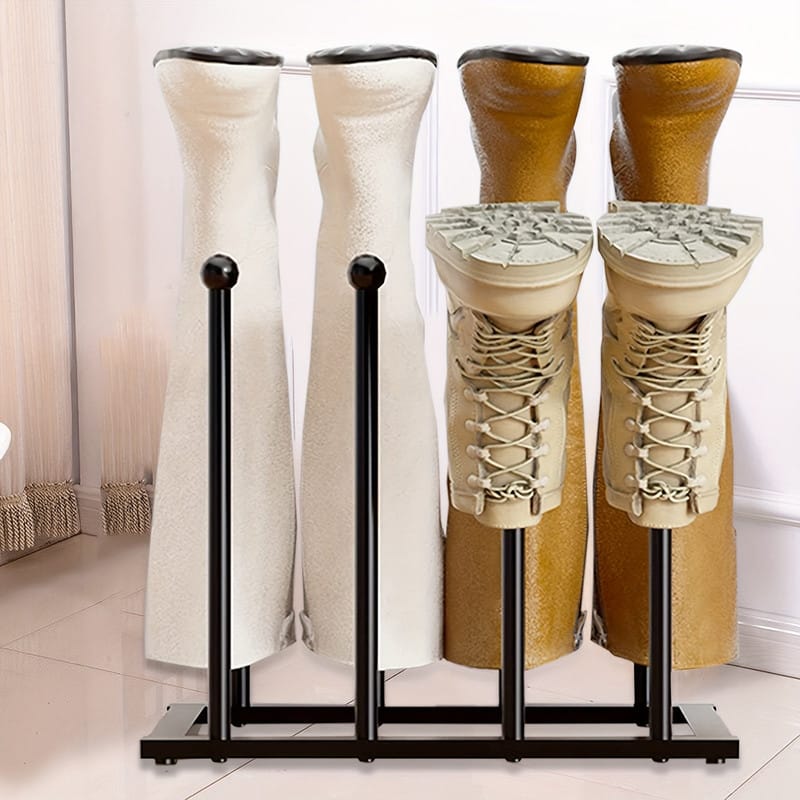 Metal Shoe Rack Organizer Black 40.6x24x43.5cm