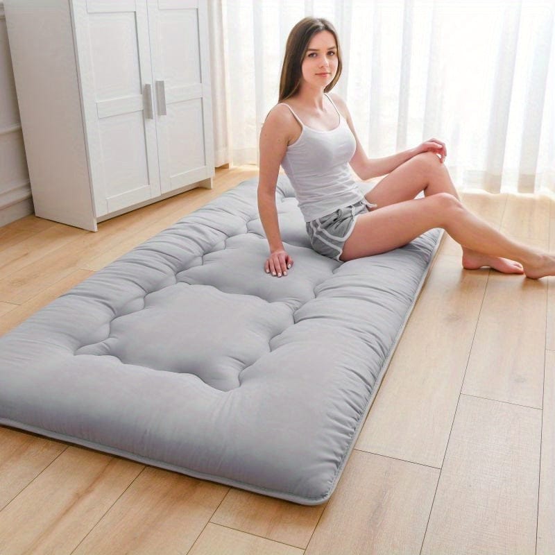 Foldable Futon Mattress Grey 100x200cm
