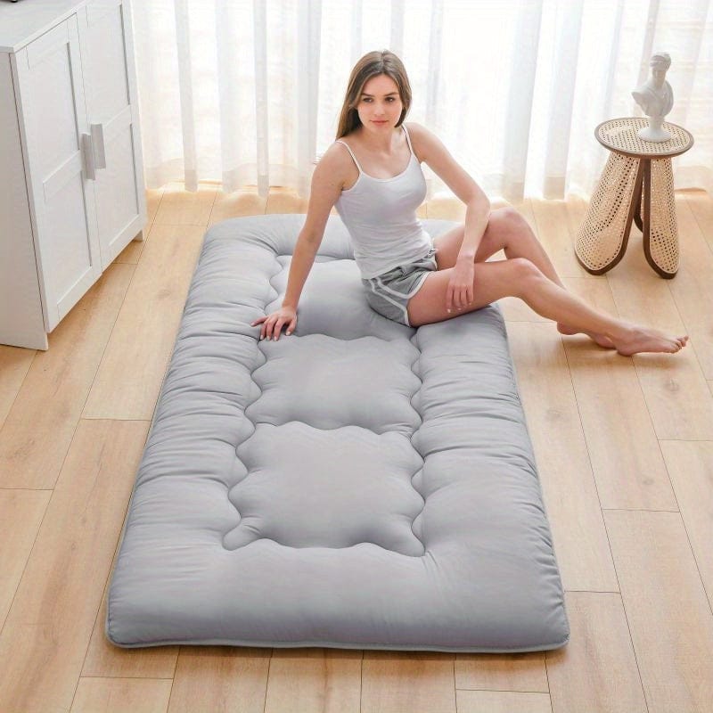 Foldable Futon Mattress Grey 100x200cm