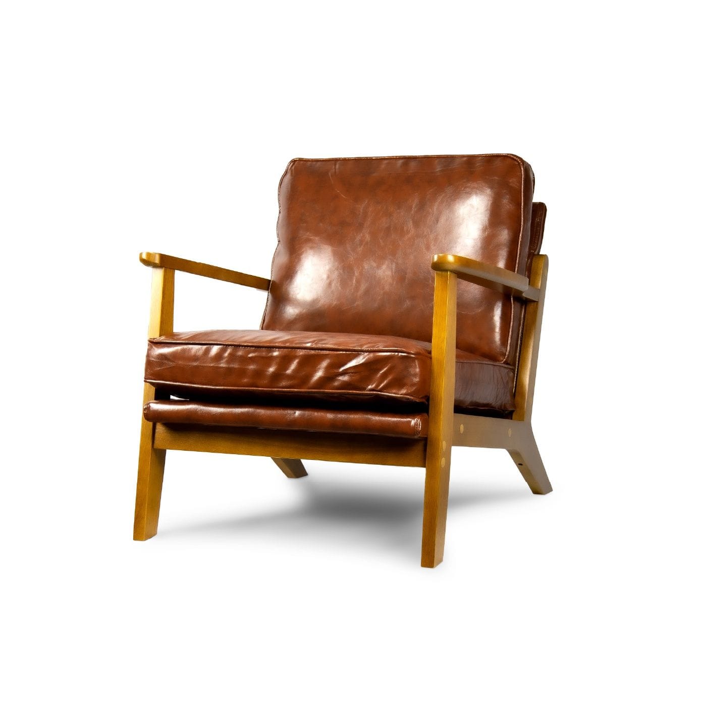 Vintage Armchair Red Brown single