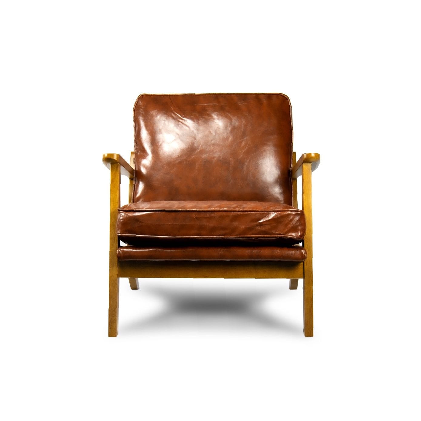 Vintage Armchair Red Brown single