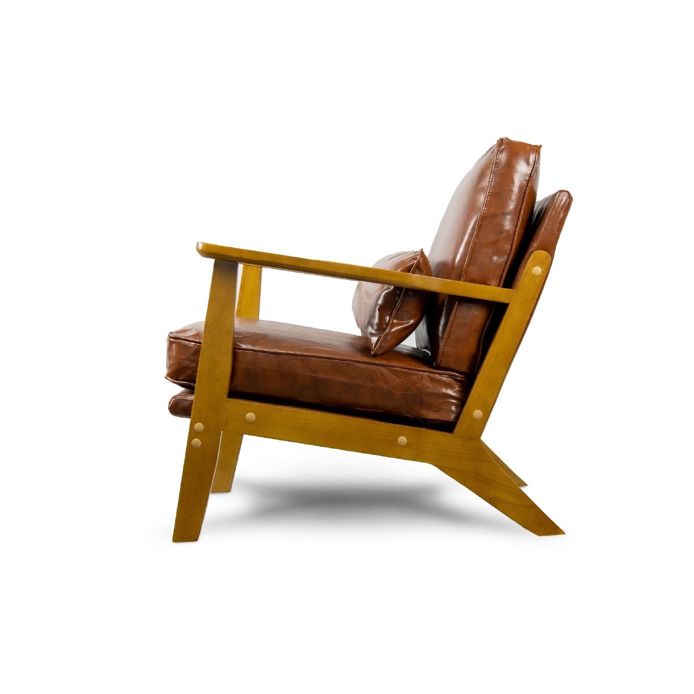 Vintage Armchair Red Brown single