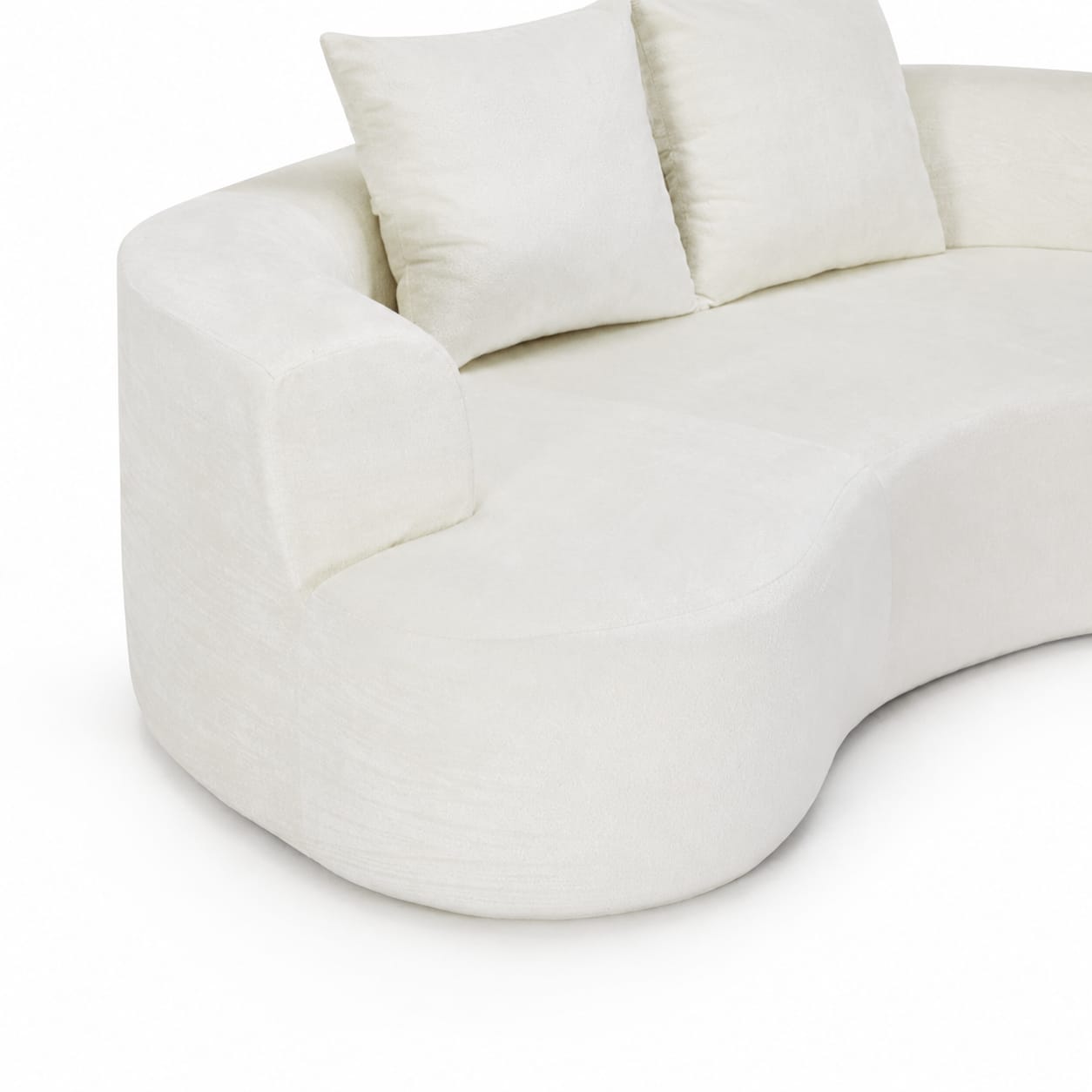 Curved Velvet 2 Seater Sofa