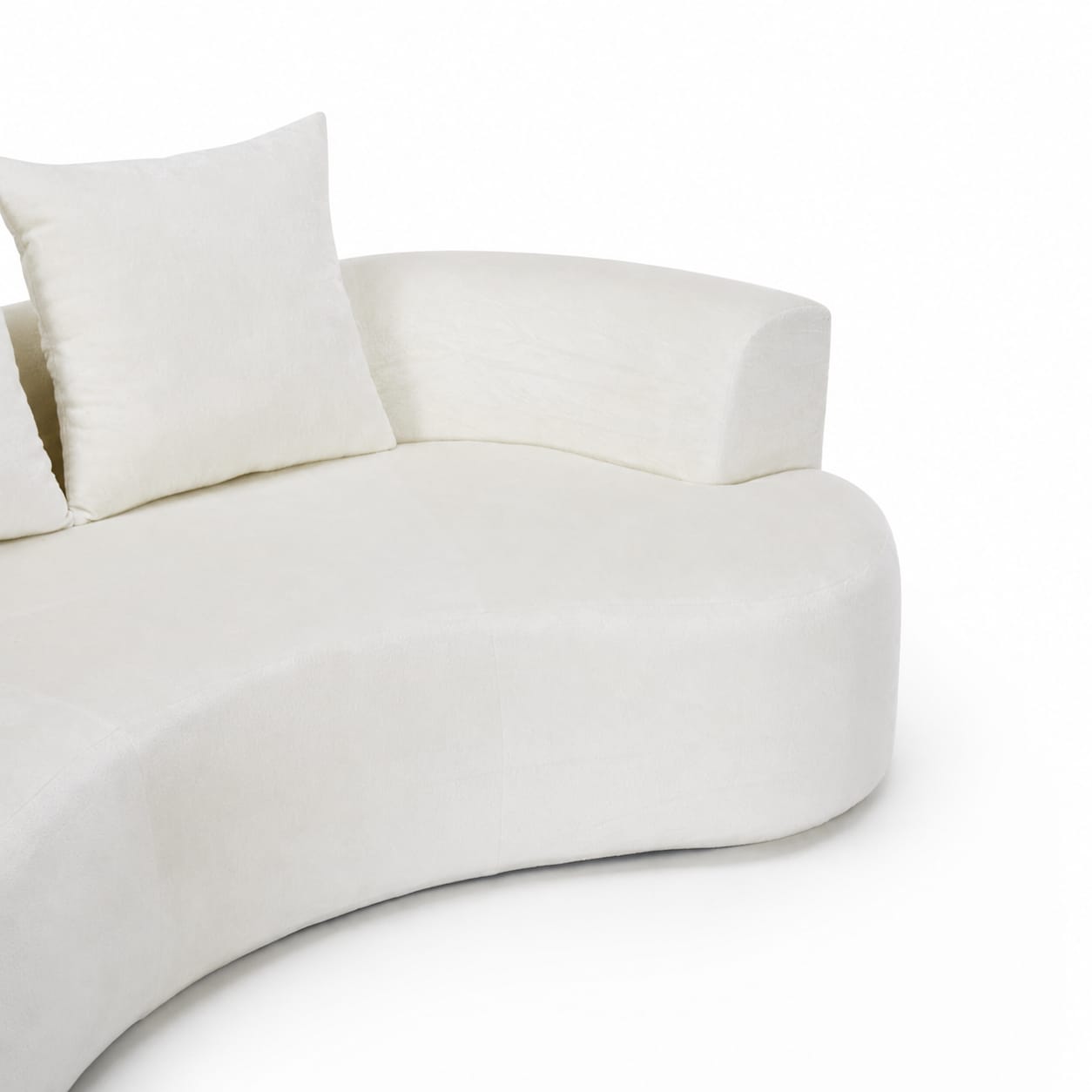 Curved Velvet 2 Seater Sofa