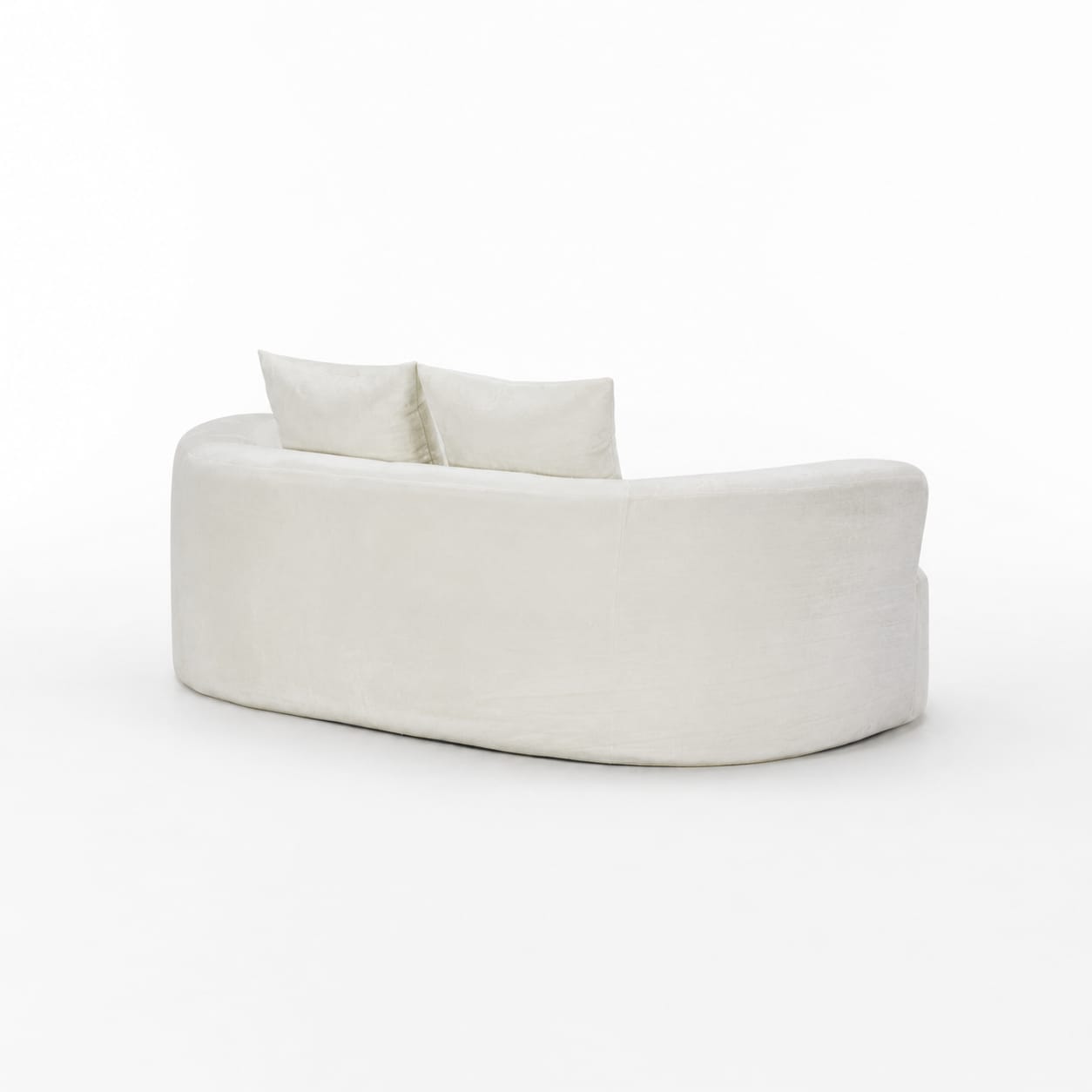Curved Velvet 2 Seater Sofa