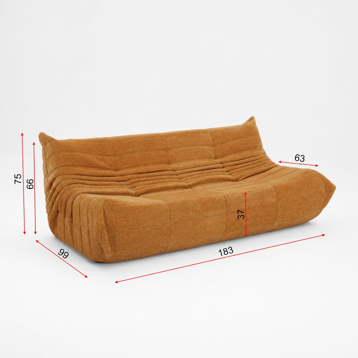 3 Seater Lounge Chair Yellow