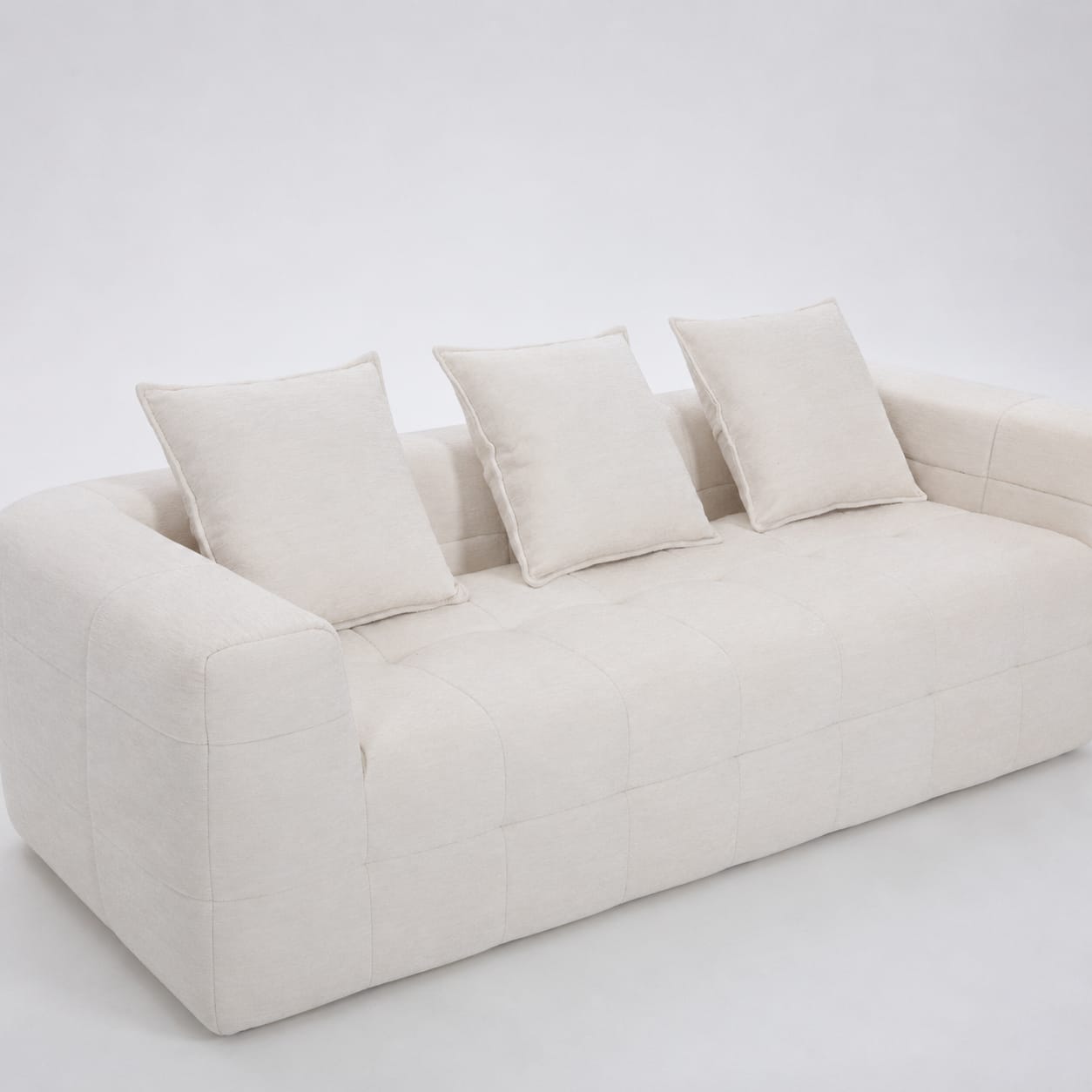 Beige sofa, detail