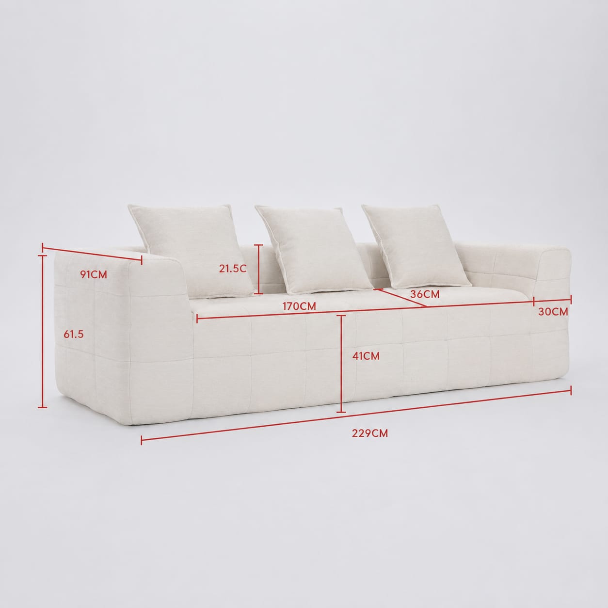 Beige sofa, view 8