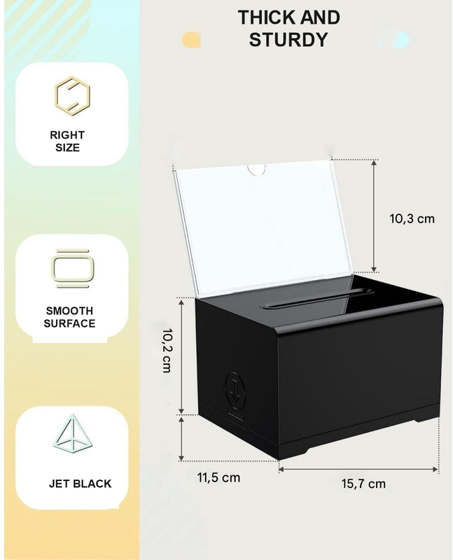 Black cm 15.7x11.5x10.2cm, view 6