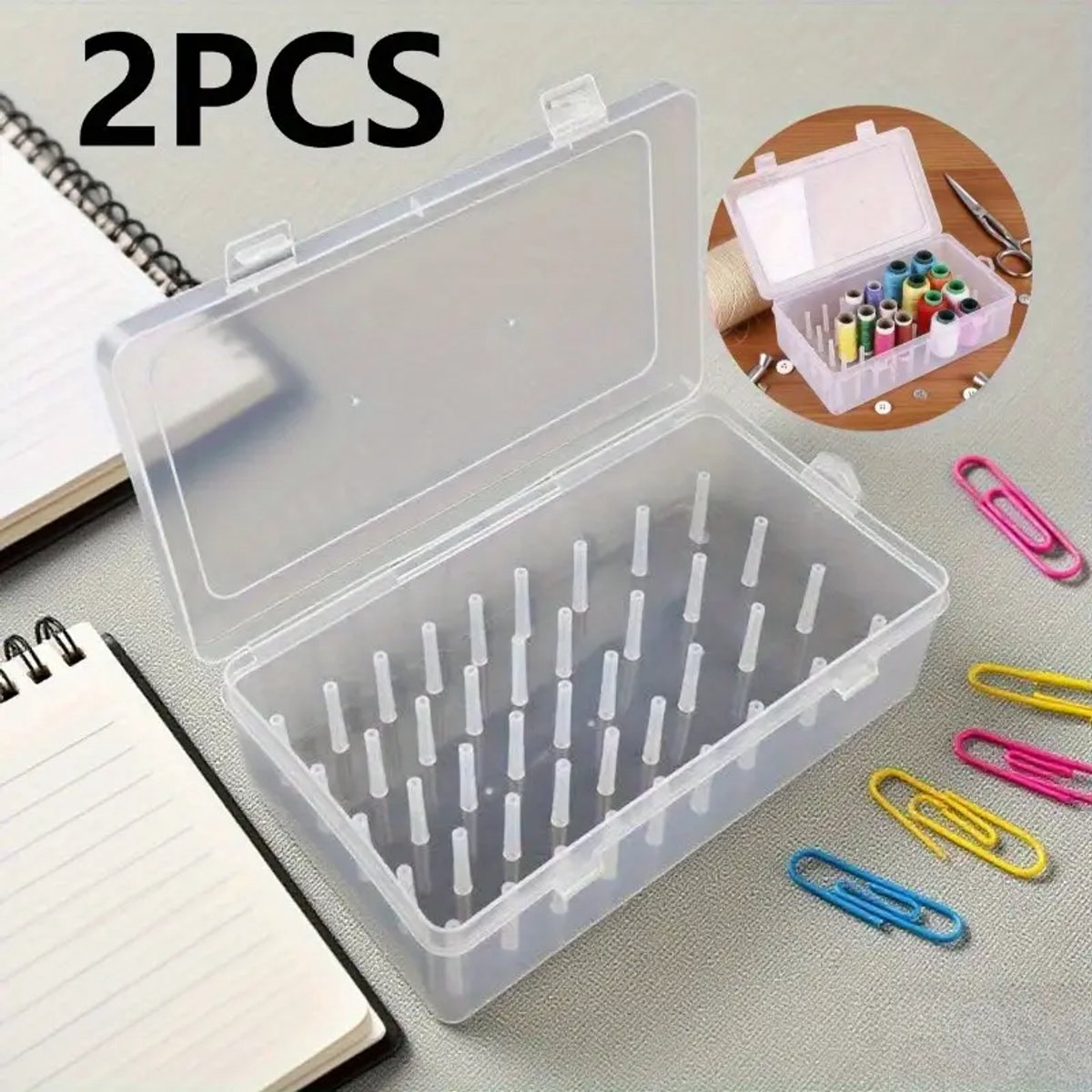 Sewing Thread Storage box, rear view