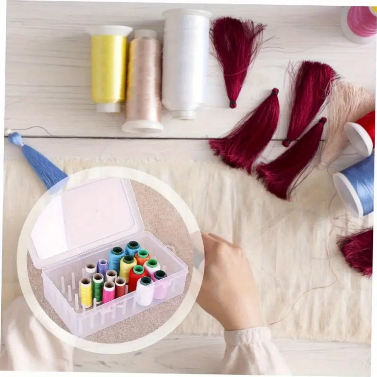 Sewing Thread Storage box, detail