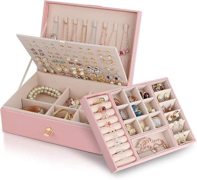 Jewelry Box Large Pink 23.1x17.3x8.9cm
