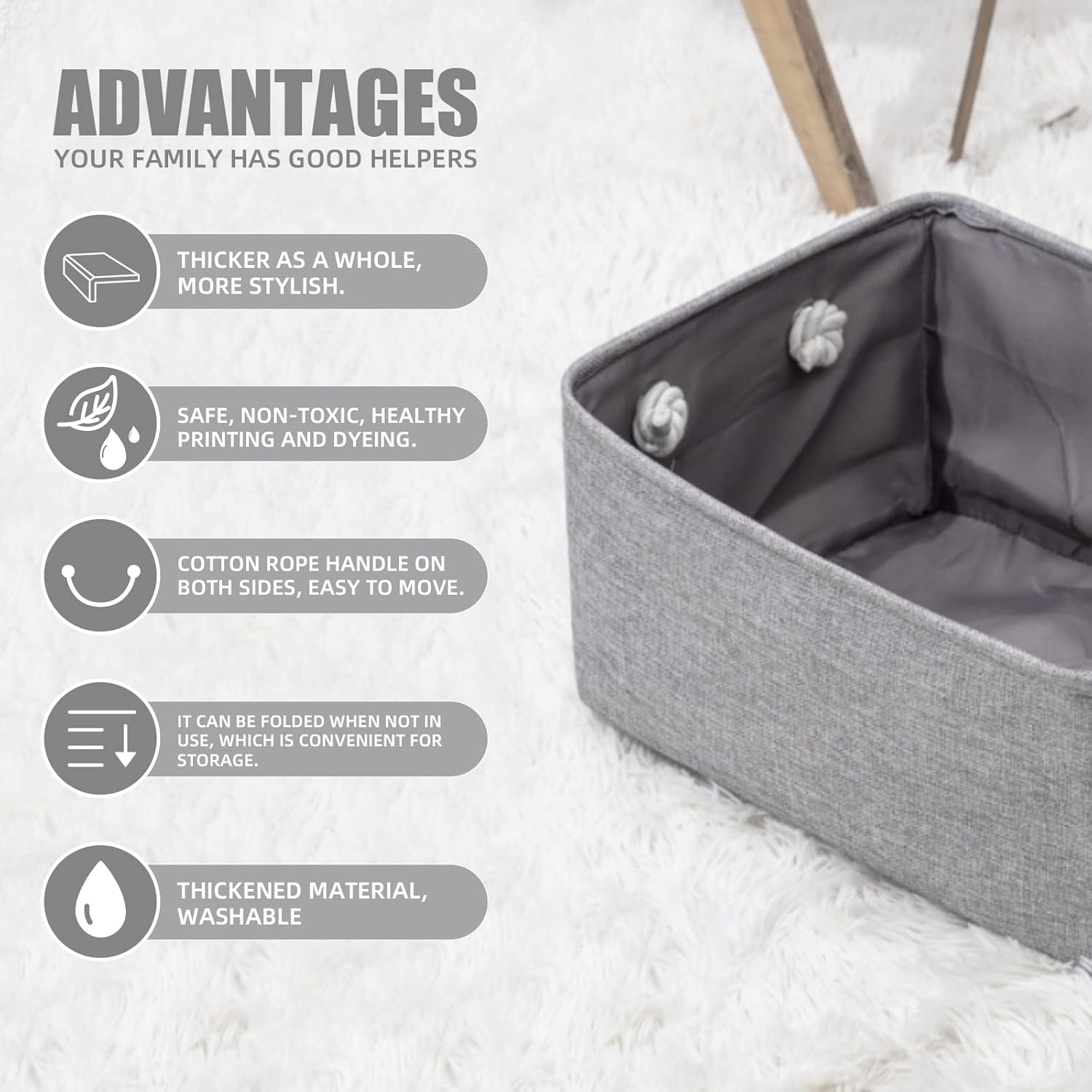Fabric Storage Basket Small