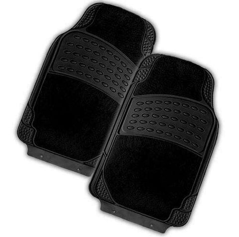 2-Piece Car Mat - Black [Rubber/Carpet]