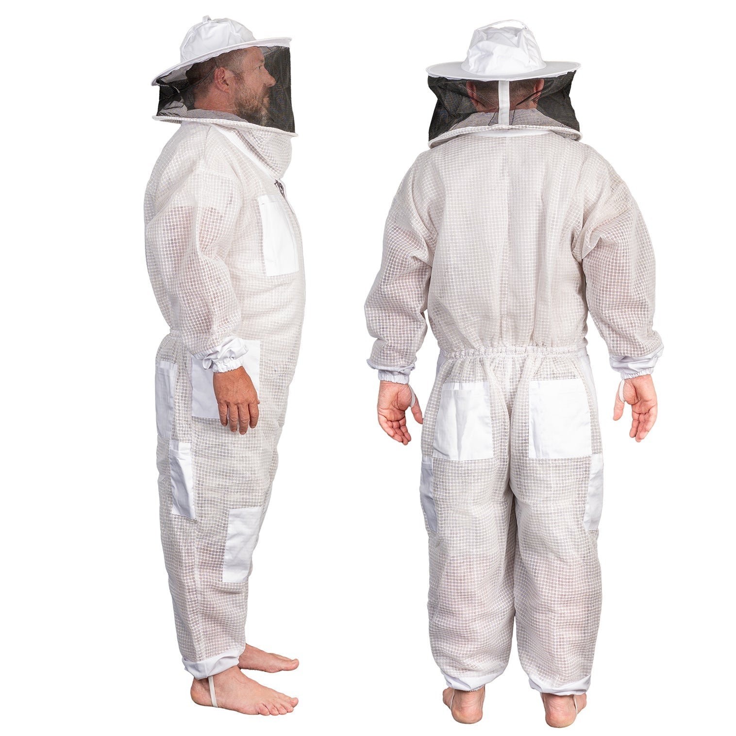 Beekeeping - Full Suit 3 Layer Mesh Ultra Cool Ventilated Round Head Beekeeping Size M