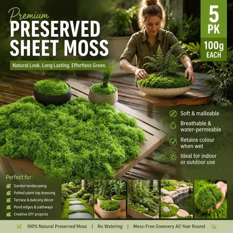 Faux Moss Bonsai Top Dressing Kit 5 Pack | Simpledeals