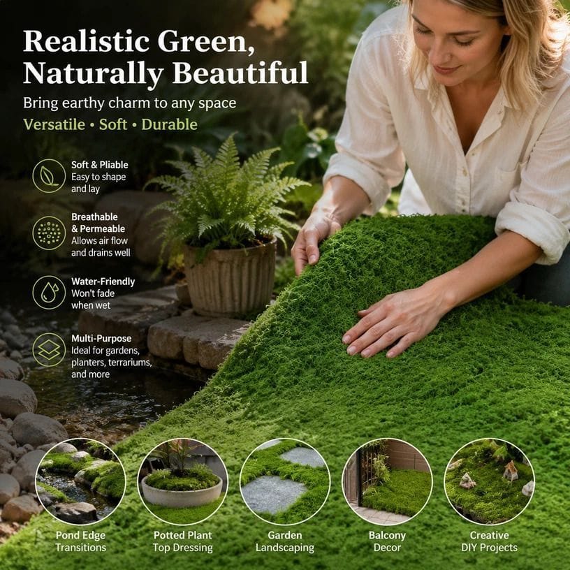 Faux Moss Bonsai Top Dressing Kit 5 Pack | Simpledeals