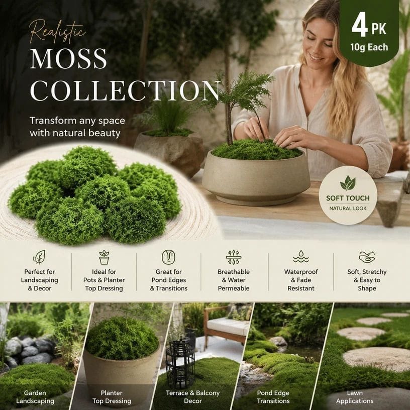 Preserved String Moss Bonsai Filler 4 Bags | Simpledeals
