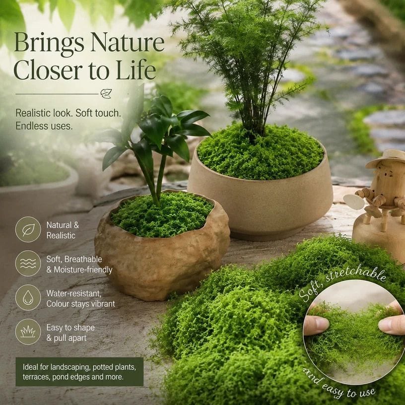 Faux String Moss 4 Pack 200g Dark Green | Simpledeals