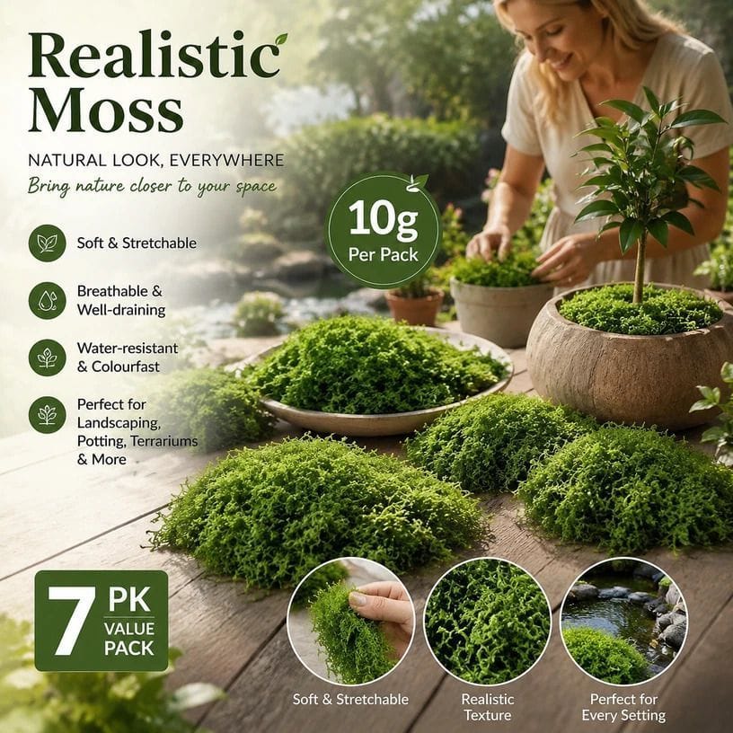 Artificial Thread Moss Terrarium Craft 7 Pack | Simpledeals