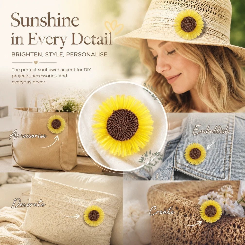 Boho Artificial Sunflower Daisy Craft Flowers 8pk | Simplede