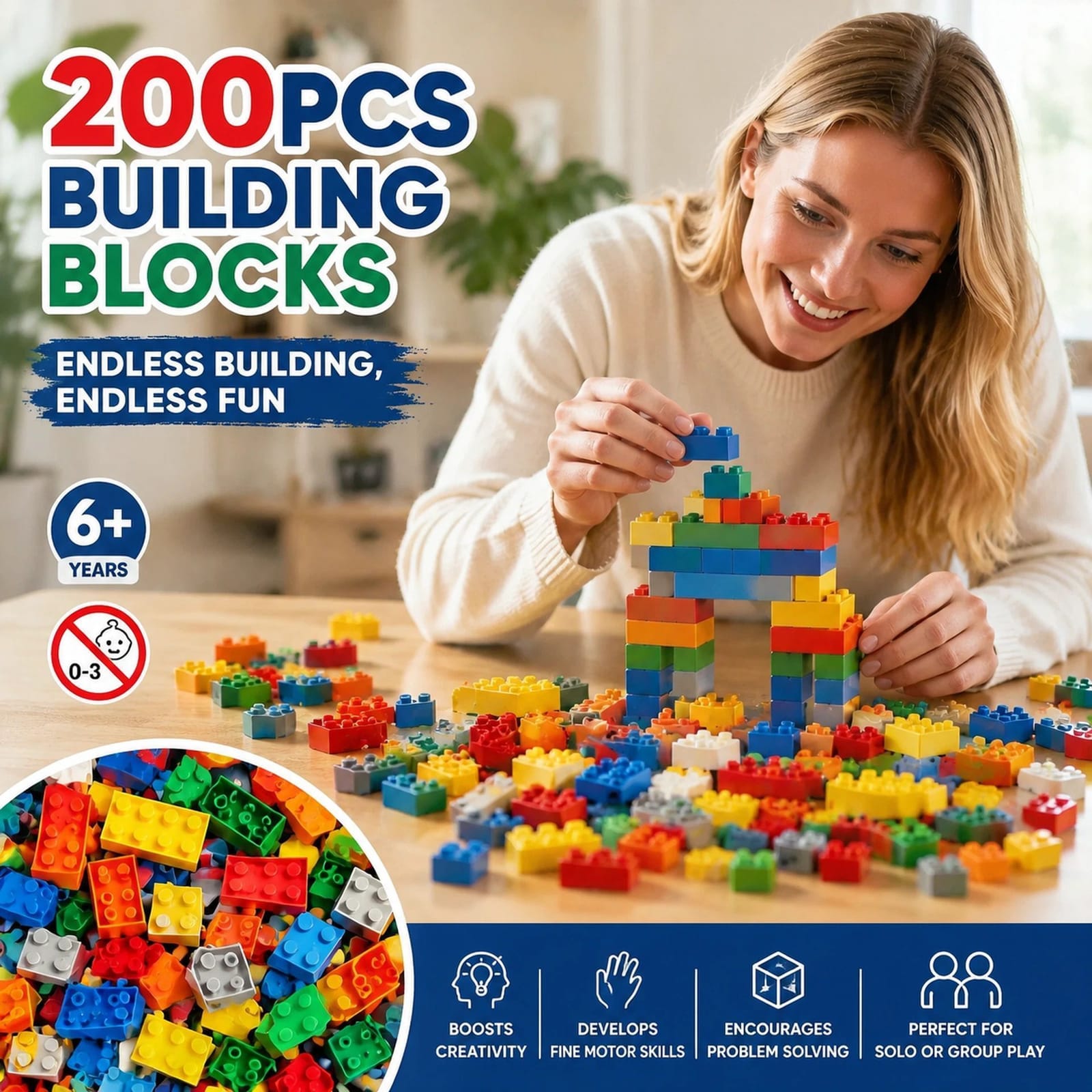 Mini Building Blocks 200pcs Kids DIY Toy | Simpledeals