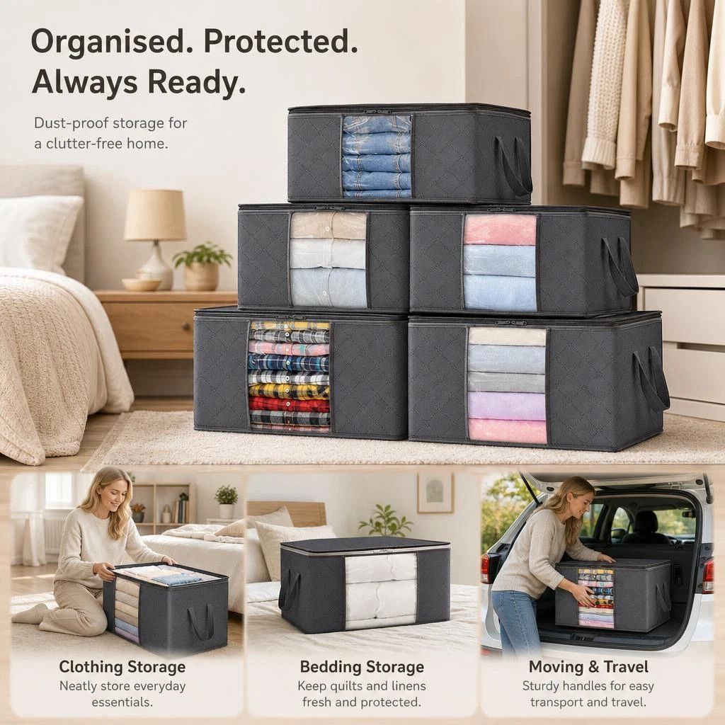 Quilt Storage Bag 85L Black single