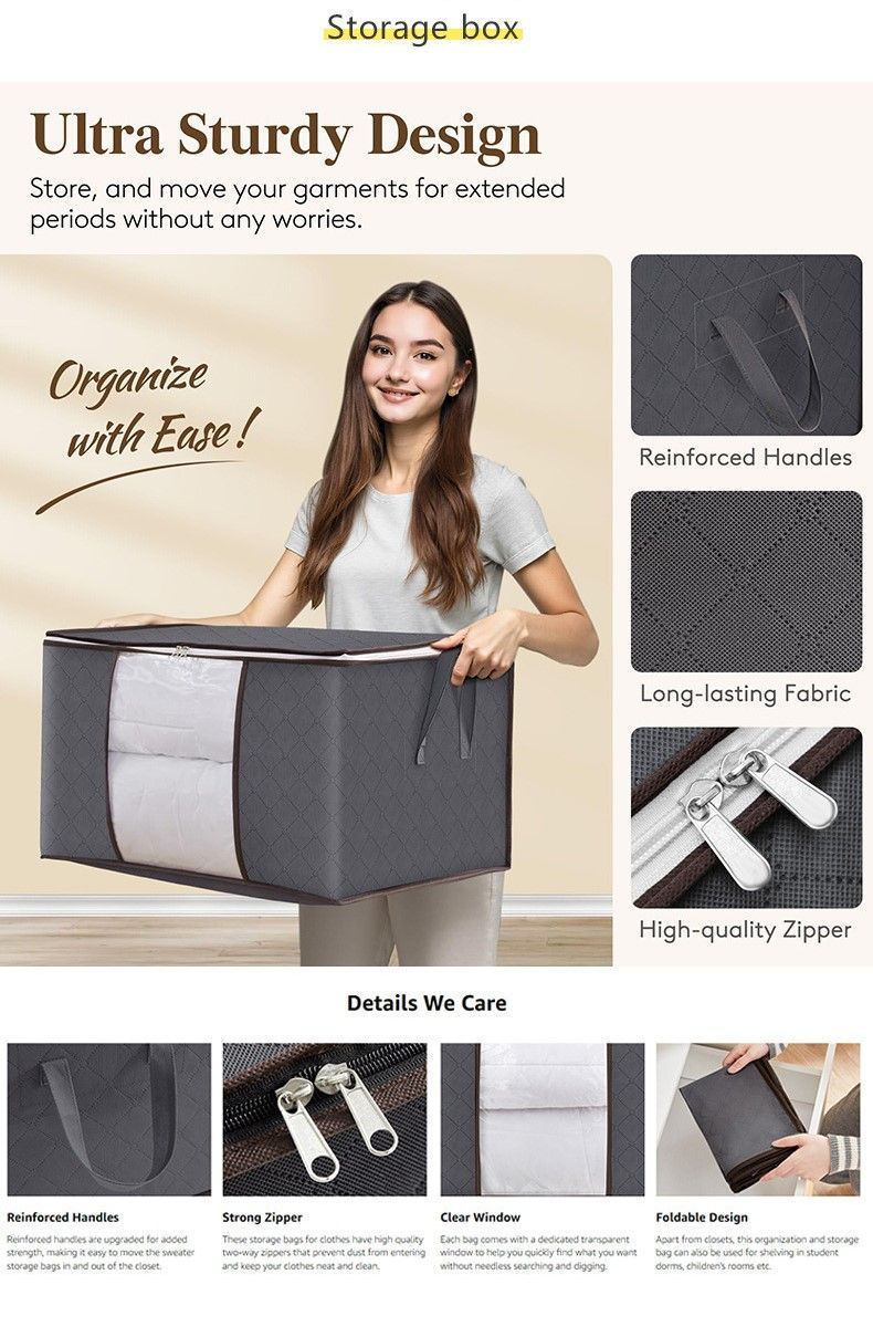 Quilt Storage Bag 85L Black single