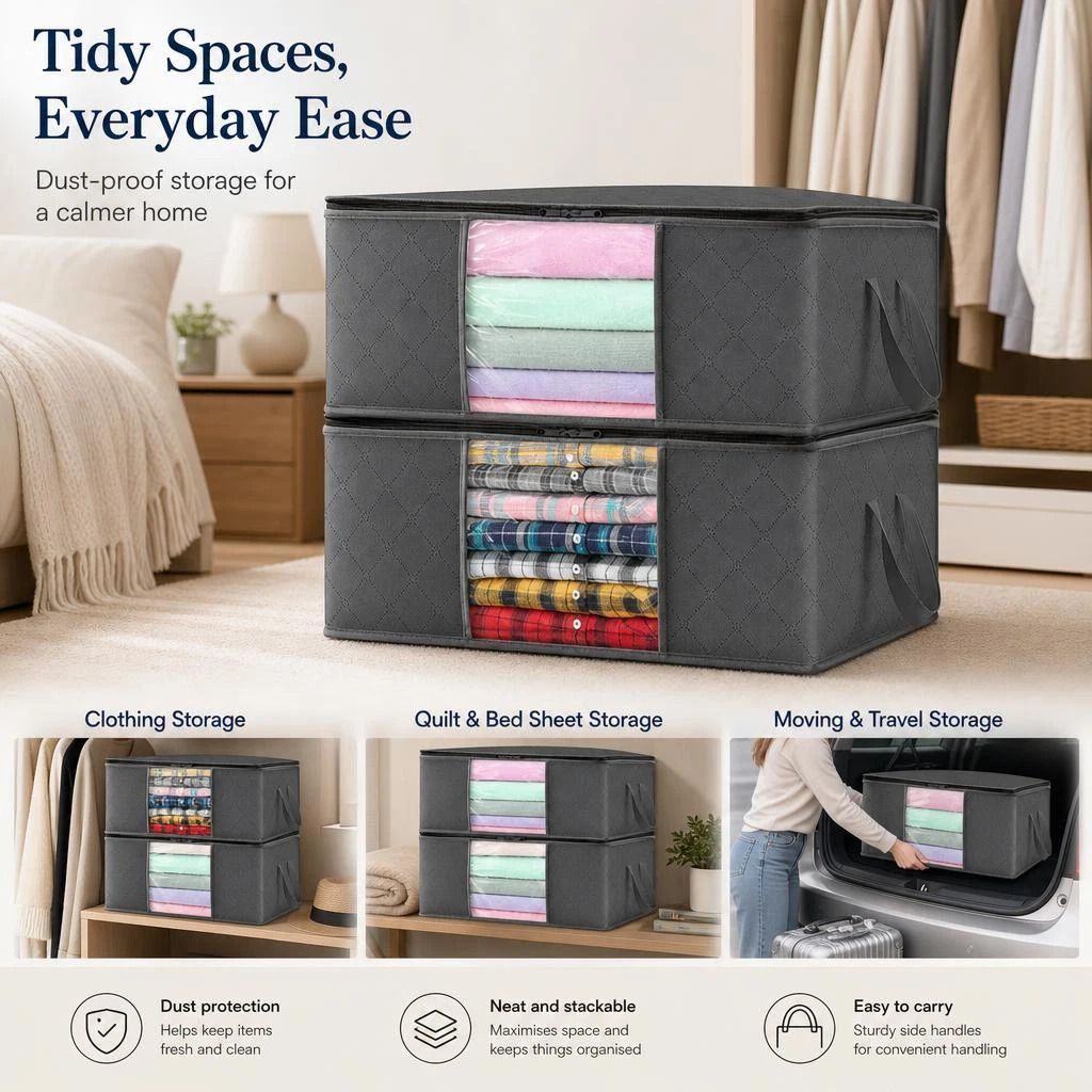 Storage Pouches 35L Black Fabric single
