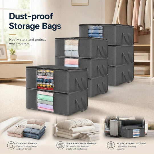 Storage Bags Black Fabric single