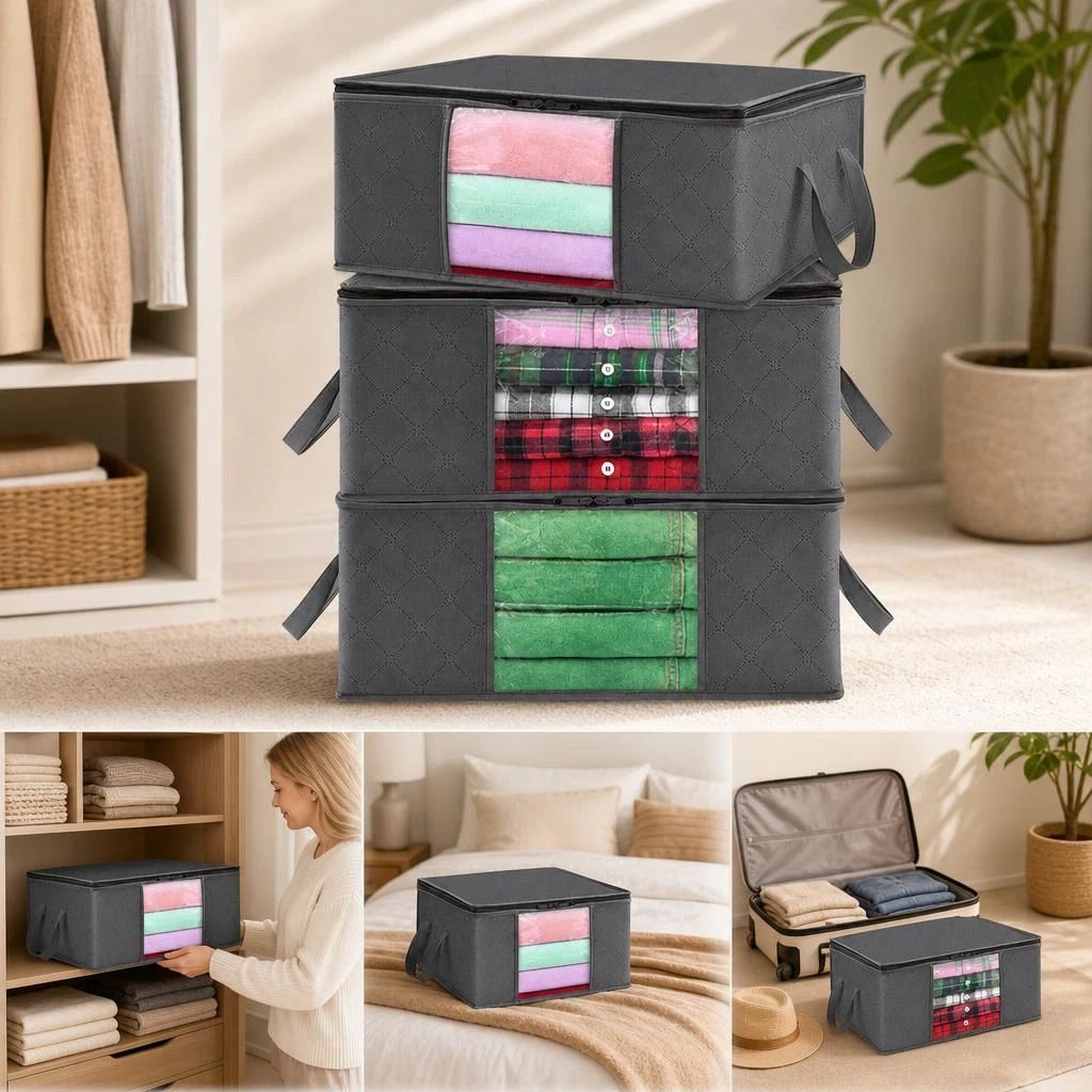 Storage Bags 90L Black Fabric single