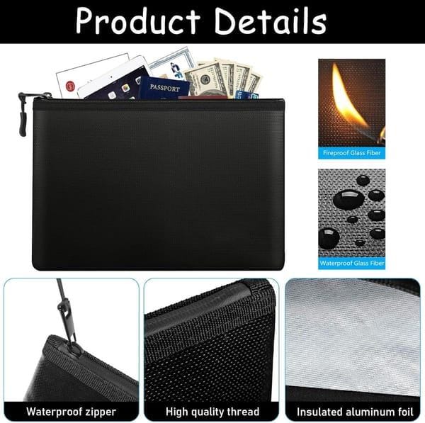 Fireproof Bags Waterproof Storage 34x24cm