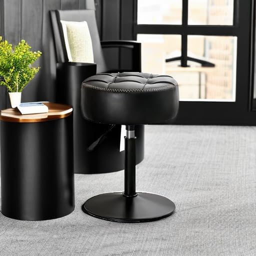 Adjustable Vanity Stool Faux Leather Makeup Chair | Simpledeals