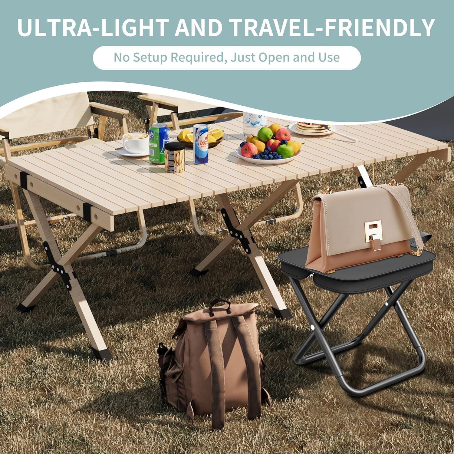 Folding Camping Stool Portable Ultralight 2 Pack | Simpledeals